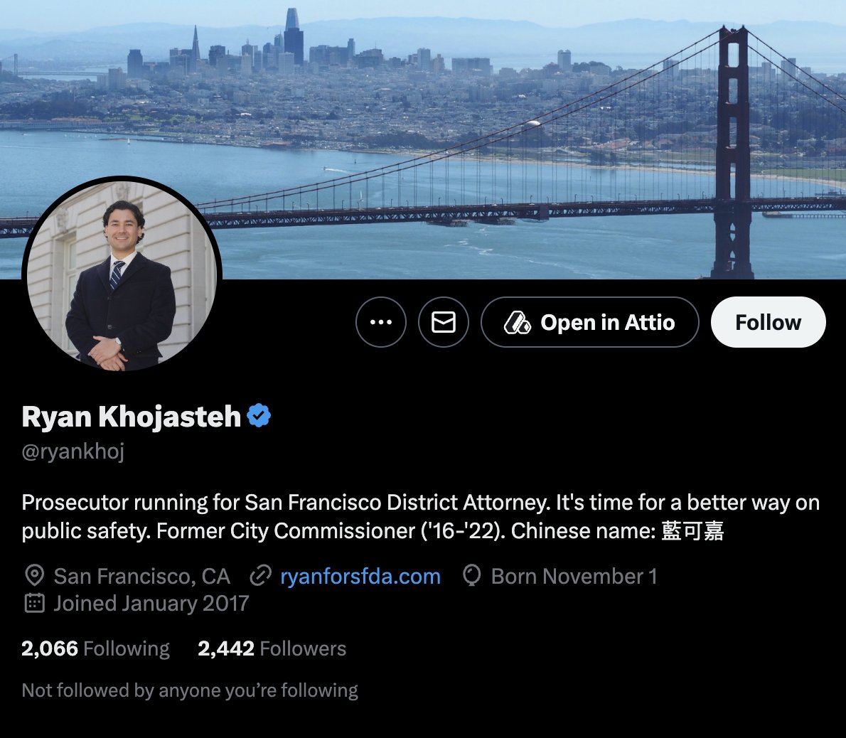 kane's tweet photo. progressive san francisco DA candidate @ryankhoj worked for both Chesa Boudin in SF and Pamela Price in Alameda, but has scrubbed references to both from his website and campaign https://t.co/hfGvpUg3zb