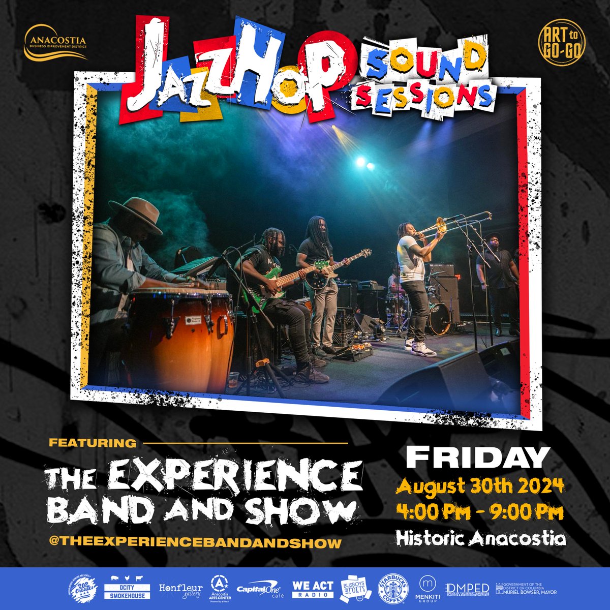 Get pumped as we roll out the lineup for this year's Jazz Hop Sound Sessions...Music, art and spoken word poetry will come alive all across Historic Anacostia. It'll be an evening to remember 🌅🎶🎷🎹🎙🎺🕺🏿💃🏾 Friday, August 30th, 4-9pm. Register at bit.ly/jazzhopsoundse…