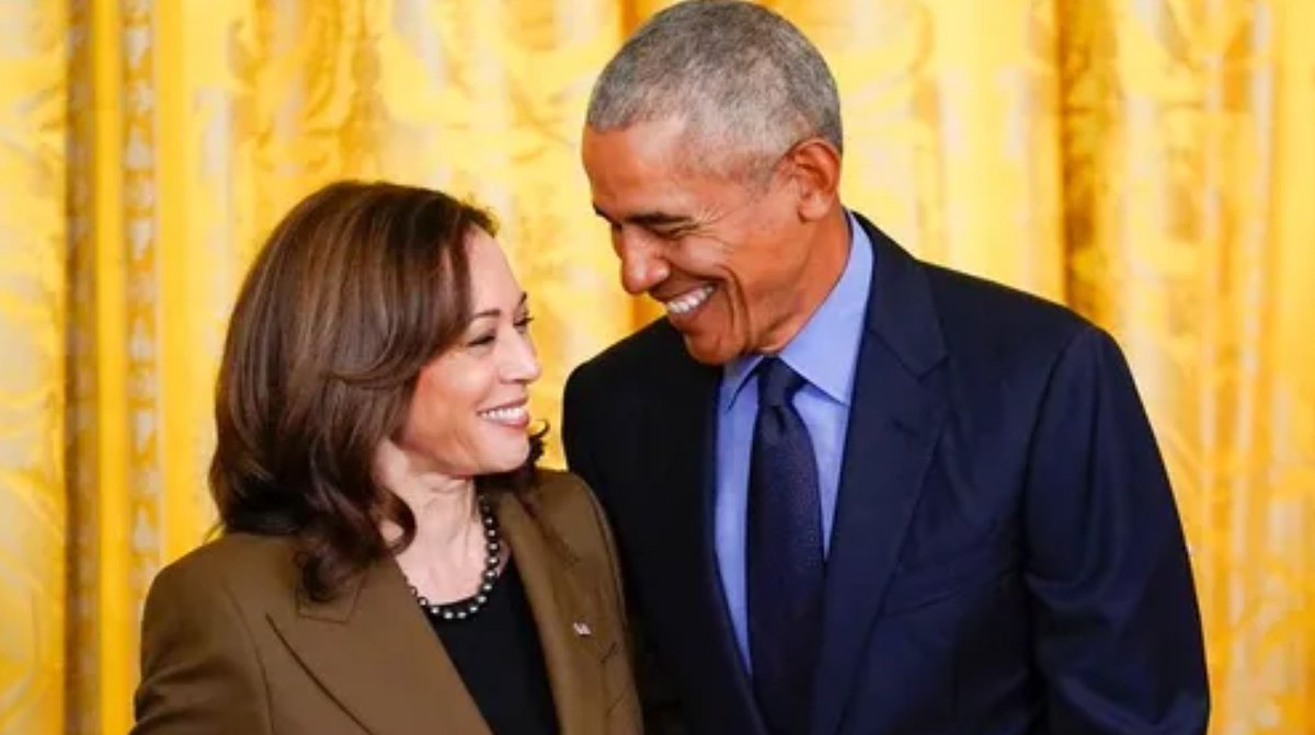kylenabecker's tweet photo. BREAKING.🚨

Barack Obama is secretly running Kamala Harris’ presidential campaign, according to former House Speaker Kevin McCarthy. https://t.co/HDrG1AKXRj