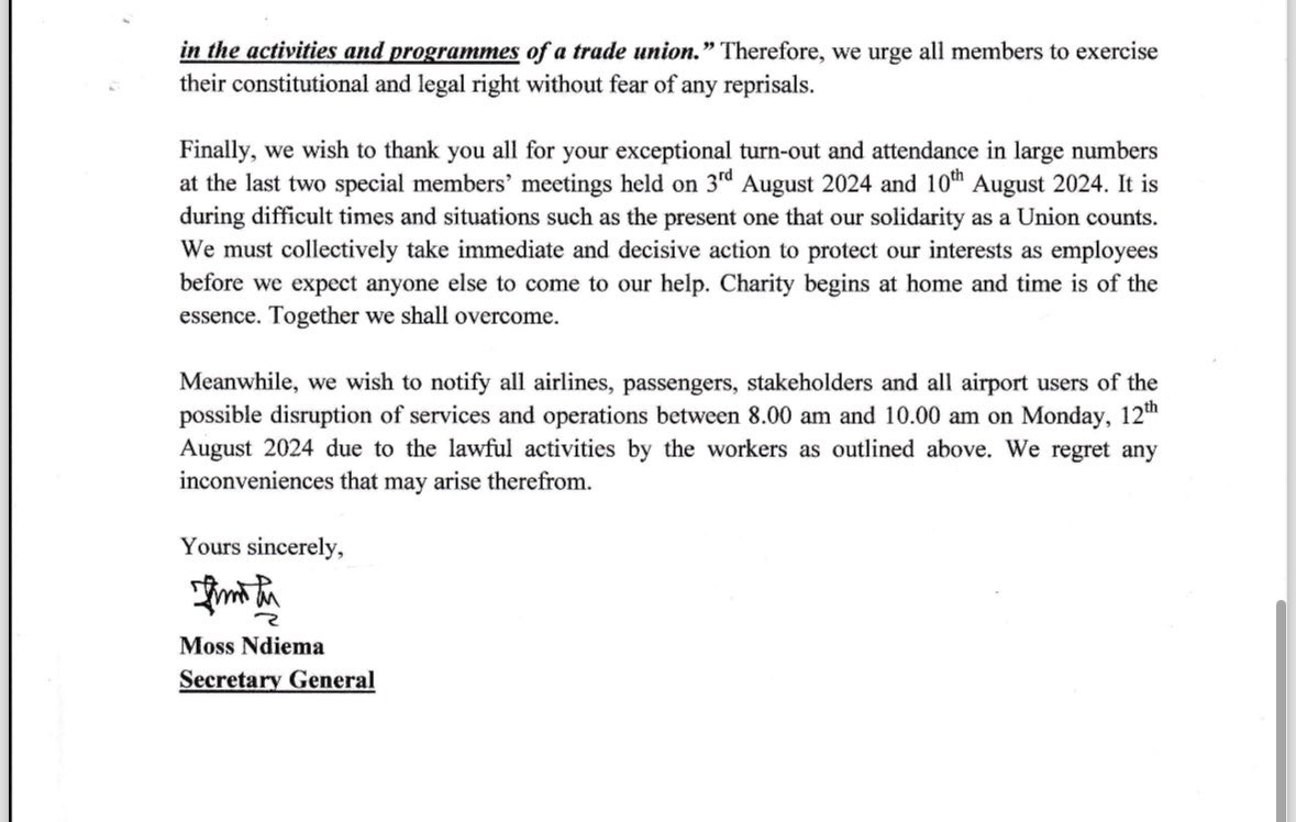 PropesaTv's tweet photo. The Kenya Aviation Workers Union disputes the Adani deal and will proceed to the KAA Head Office at 8 am to present and deliver a formal strike notice to the management. Hakuna kupumzika. Occupy JKIA https://t.co/gSuheKBwAa