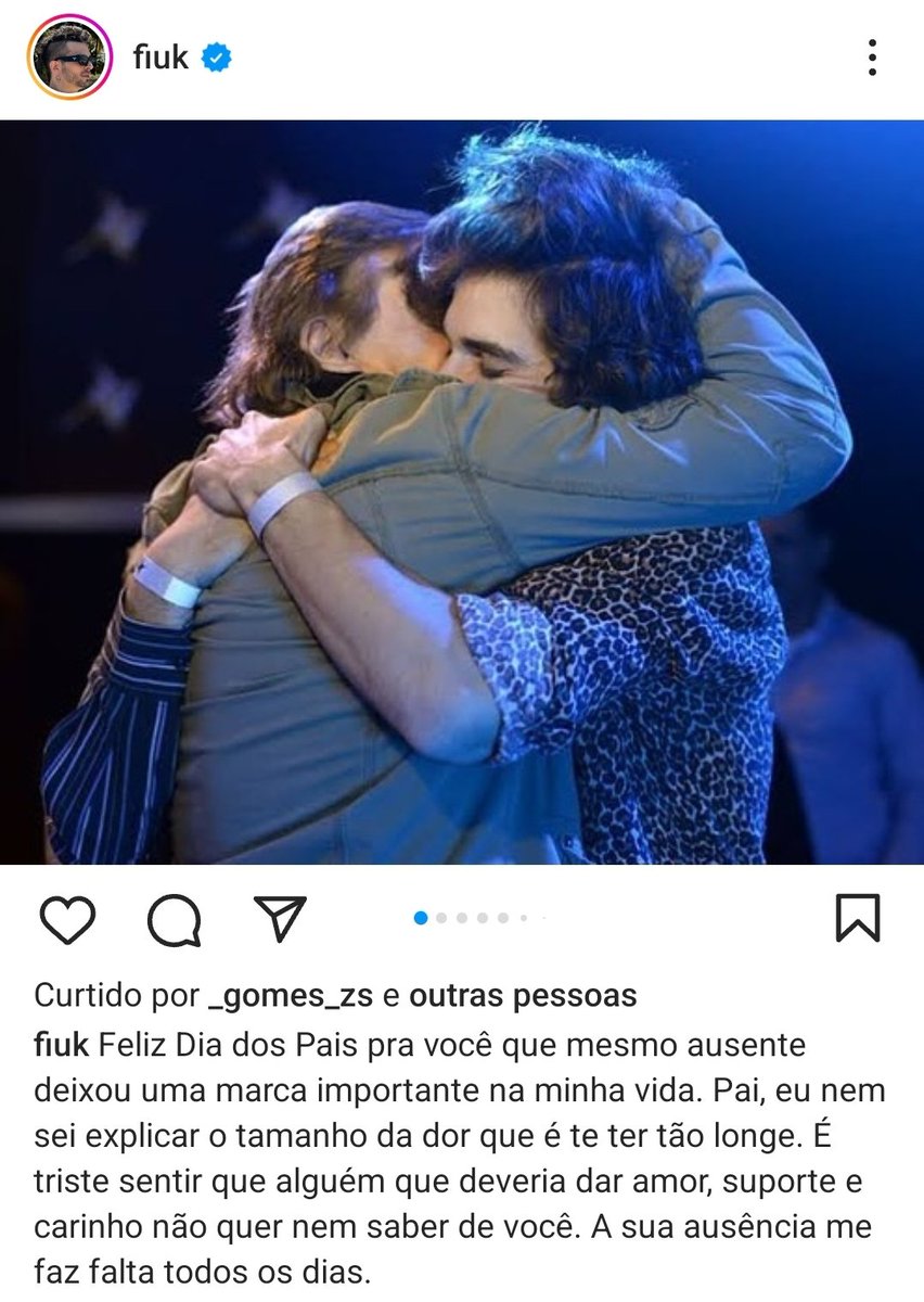 mecontajorge's tweet image. Publicação feita por Fiuk no Dia dos Pais, chama atenção nas redes sociais.

No texto, o filho de Fábio Jr lamenta pela ausência do pai.

📷 reprodução internet 
#DiaDosPais #Fiuk #Famosos