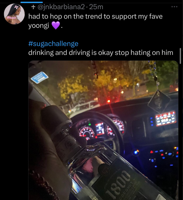 sugatheartist's tweet photo. Proof that the challenge was started by fans of Blackpink, Aespa and NewJeans. 

Photos that spread on Korean forums had usernames removed to confuse general public and make it seem as if it was ARMY who trended.

Protect your artist! Do something about articles in Korean media that harm BTS and ARMY! @BIGHIT_MUSIC