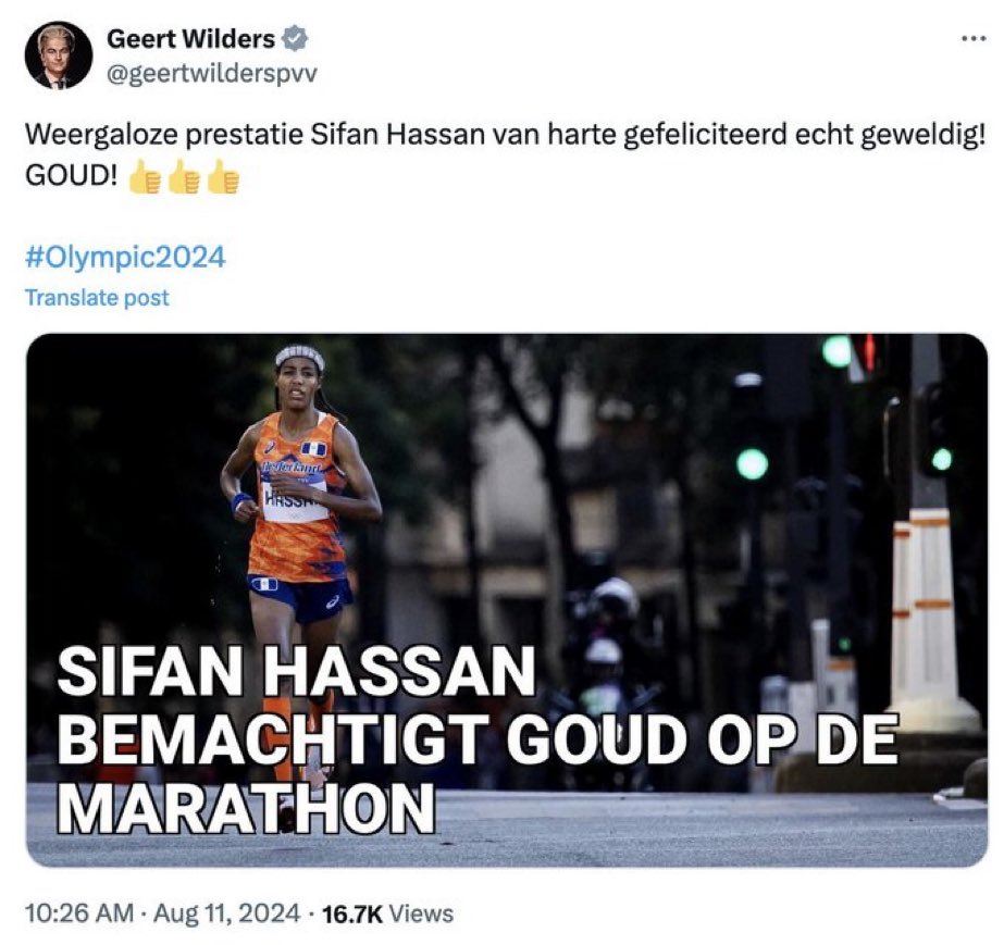 Brrr Koude rillingen, dat Wilders nu opeens nationale trots voelt. Nú maakt het opeens niks meer uit waar je ouders vandaan komen en of je moslim bent. Ik heb nooit vermoed dat deze graad van opportunisme ook nog bestond. Gadverdamme.