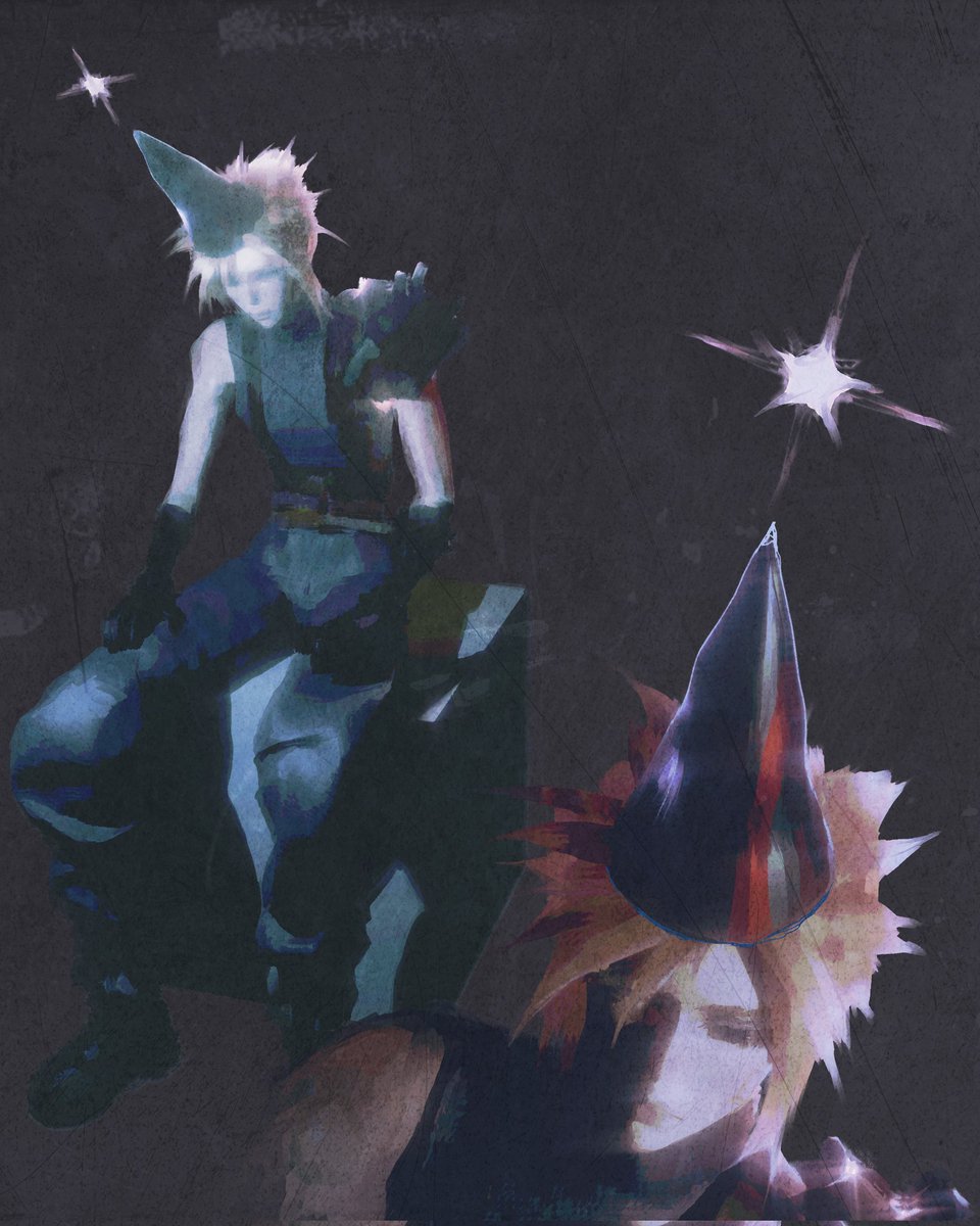 I drew Cloud for his birthday 🌟