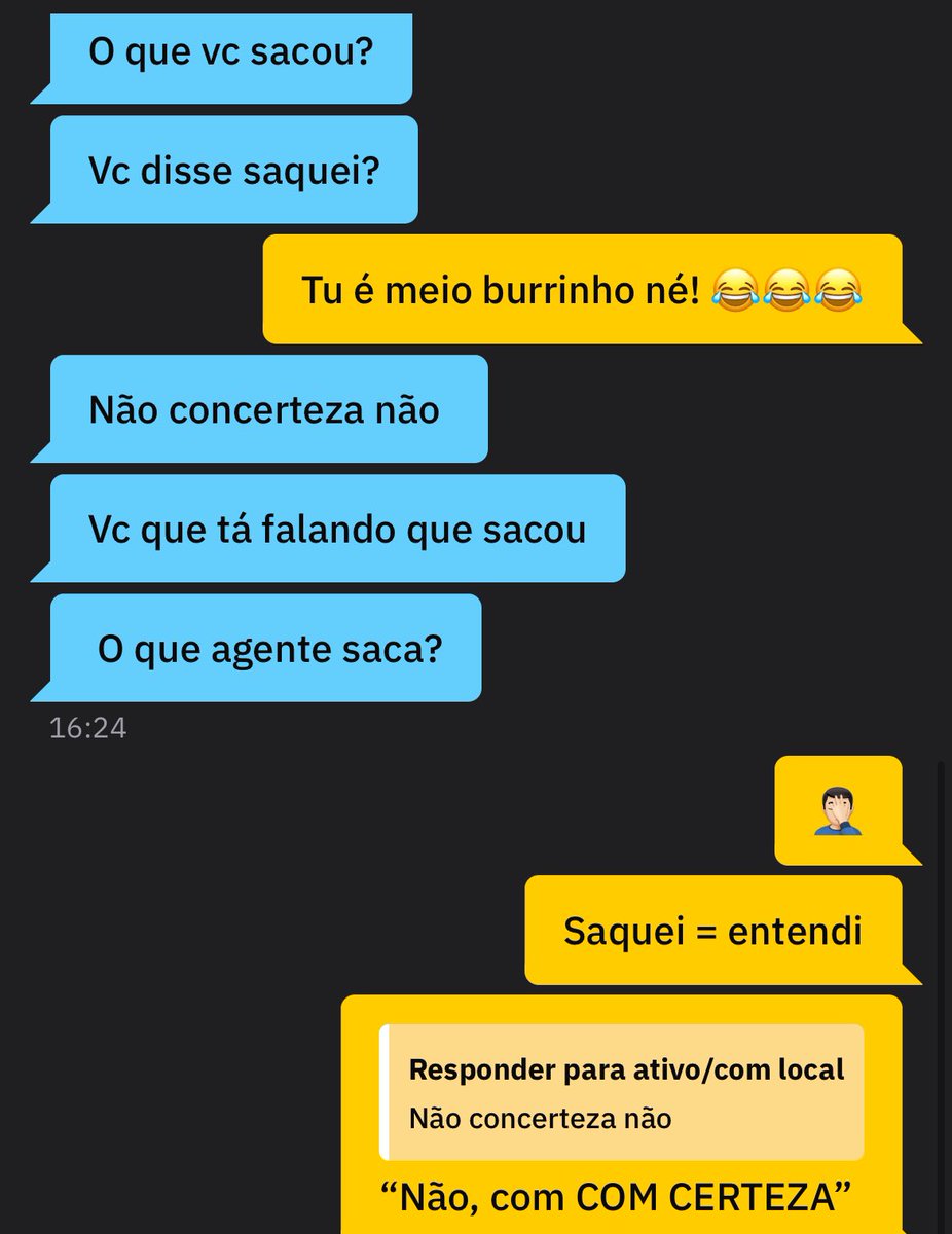 Paciência tem limites 😂😂😂😂
É cada burrinho que testam a paciência