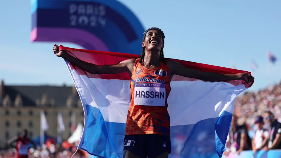 Sifan Hassan becomes the first athlete in history with Olympic medals across the longest races of the Olympics: the marathon, 10,000m, 5,000m, and 1,500m. 

She also set an Olympic record time of 2:22.55, winning gold in the women’s marathon 🏅