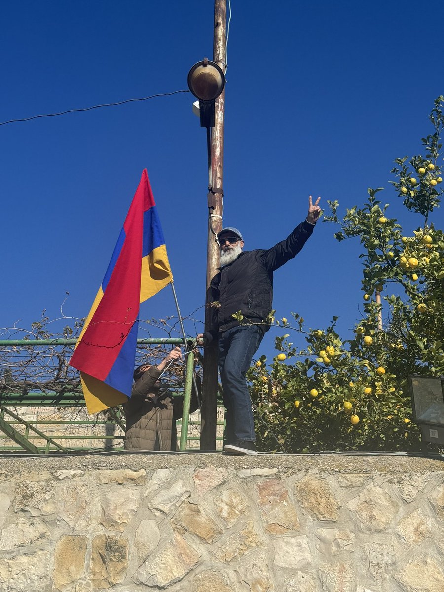 SavetheArQ's tweet photo. Today is Bedig 'Katch' Giragossian's birthday.

Today also marks 280 days since the first attack on the Cows' Garden.

Katch has been guarding our Armenian Quarter since that fateful day.

Not a single day has passed that Bedig hasn't slept in the barricaded encampment.

A very happy birthday to our hero!💪🏼🇦🇲