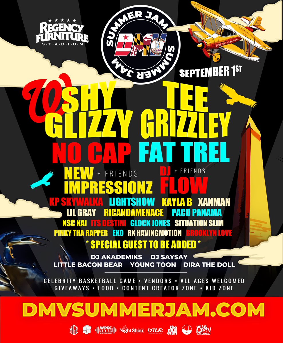 DmvMusicPlug's tweet photo. Who’s ready for the festival of the year!? #DmvSummerJam line up this year is INSANE 🔥🔥 Who you want to see?? https://t.co/R8hi12uFzd