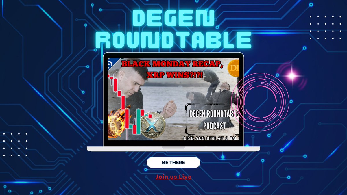 DegenRoundtable's tweet image. Join us LIVE TONIGHT Degens, as we discuss Black Monday! Hope to see you all there!

youtube.com/live/sb0MMSr_1…

#podcast #youtubecontent #youtube #youtuber #livevideo #live #livestream #streamer #streaming #cryptocurrency #crypto #bitcoin #news