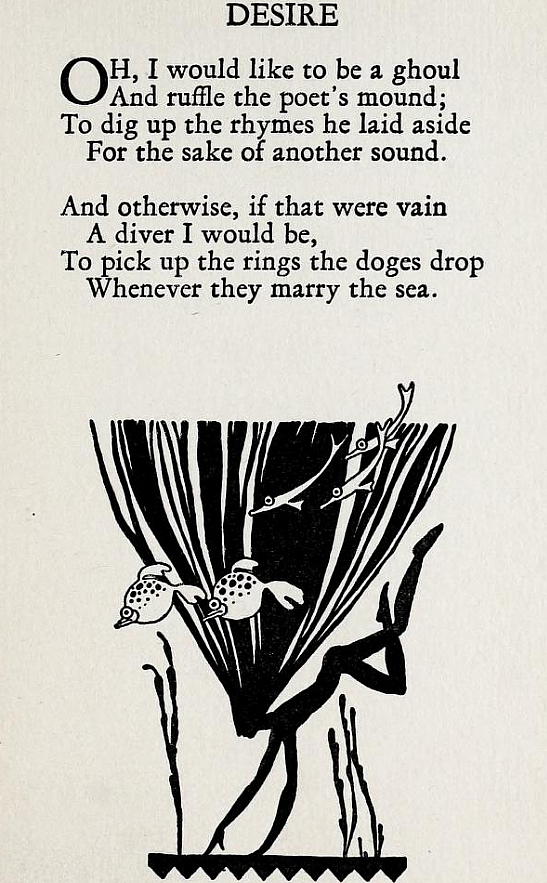 SFEncyclopedia's tweet photo. Nathalia Crane https://t.co/SbVX5Xy5Q0 was born on this day, so here are some of the illustrations (by Mac Harshberger) to her 1926 collection "The Singing Crow and Other Poems": https://t.co/2HPqJRyhar