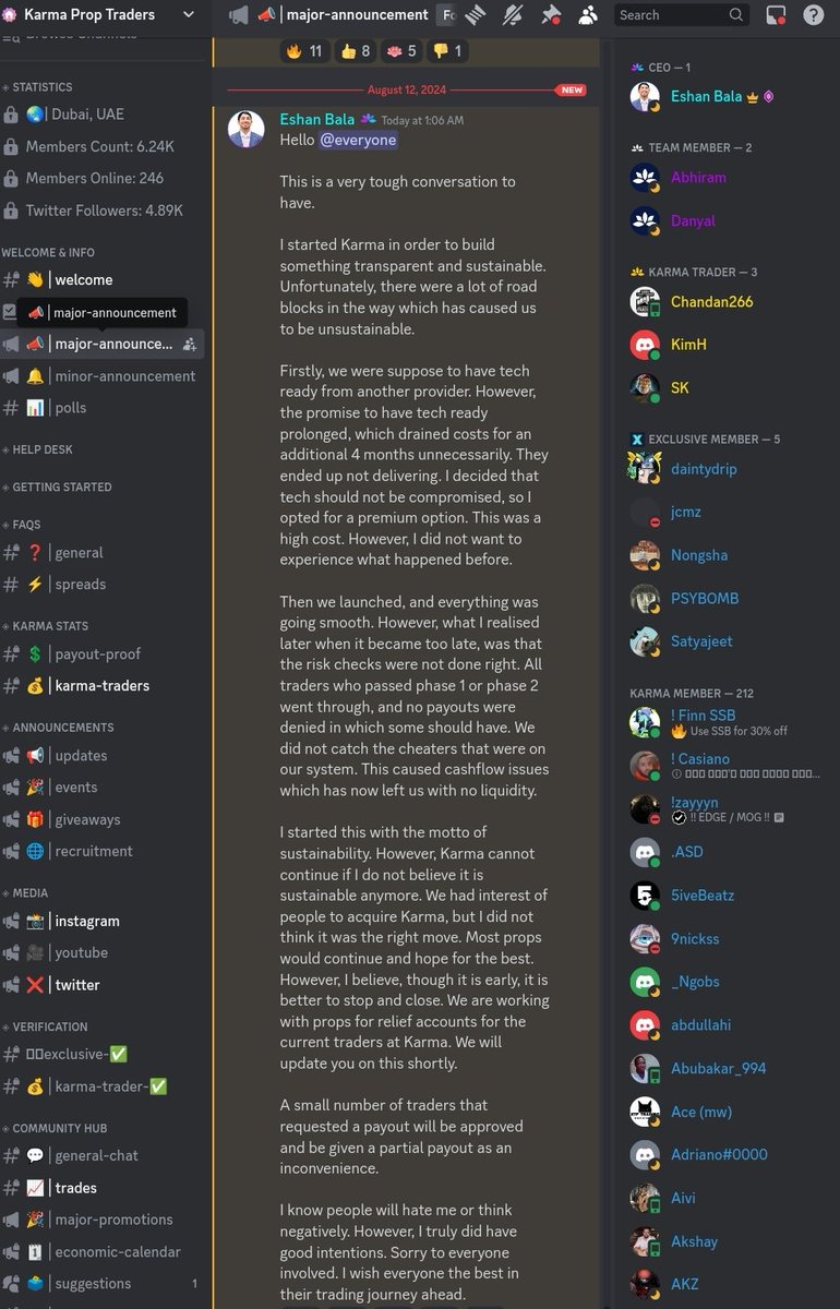 Prop_Cop's tweet image. @karmaproptrader shutdown