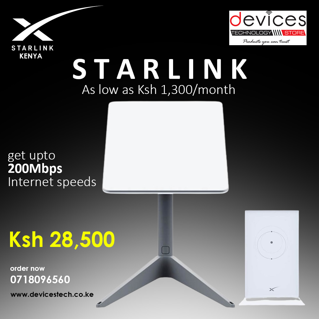 devices_tech's tweet image. Offer on Starlink Standard Actuated Kit. Hurry now! 0718096560