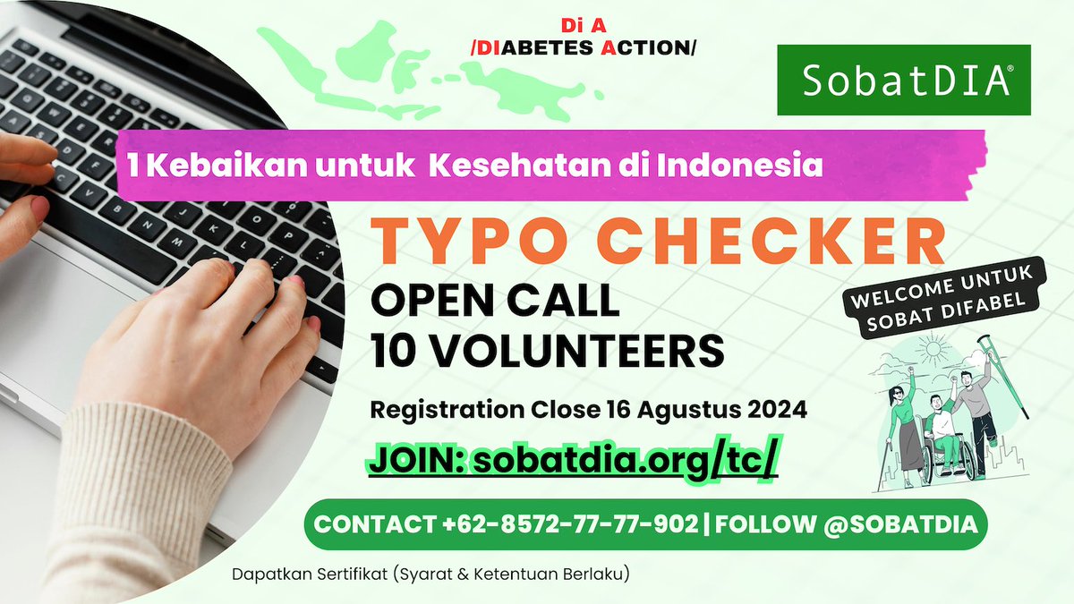 sobatdia's tweet photo. Salam Sehat 💚 
Contact https://t.co/YE8uqFU8AK 
Follow Instagram @SobatDIA
https://t.co/0hqoGgAbHy

Terima kasih sudah bantu share info ini 🤗 https://t.co/7w8PhvrSZy