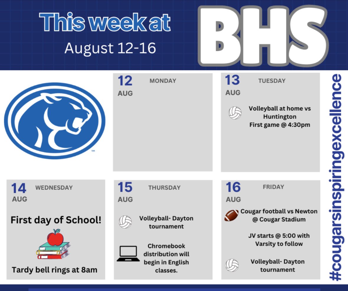 This week at BHS 💙