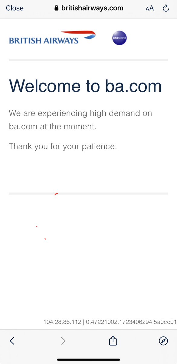Retailisdetail5's tweet photo. @British_Airways been trying to book flights with you all day but the website is constantly down.. I can only assume it’s currently under some kind of DDOS attack as surely a company like BA can’t actually run a website this poor…. And I thought the App was bad enough… https://t.co/WWeNAWa4GP