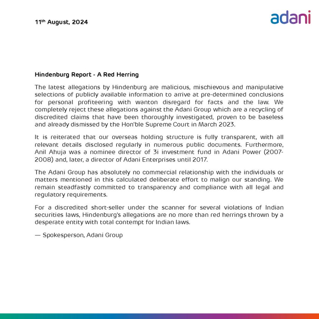 SunilVerma59186's tweet photo. #HindenbergReport #Hidenberg Hindenburg Report - A Red Herring
Read more: https://t.co/HkLyZkHGYv… #SEBI #SEBI #abani #gurup https://t.co/nk7722t0BB