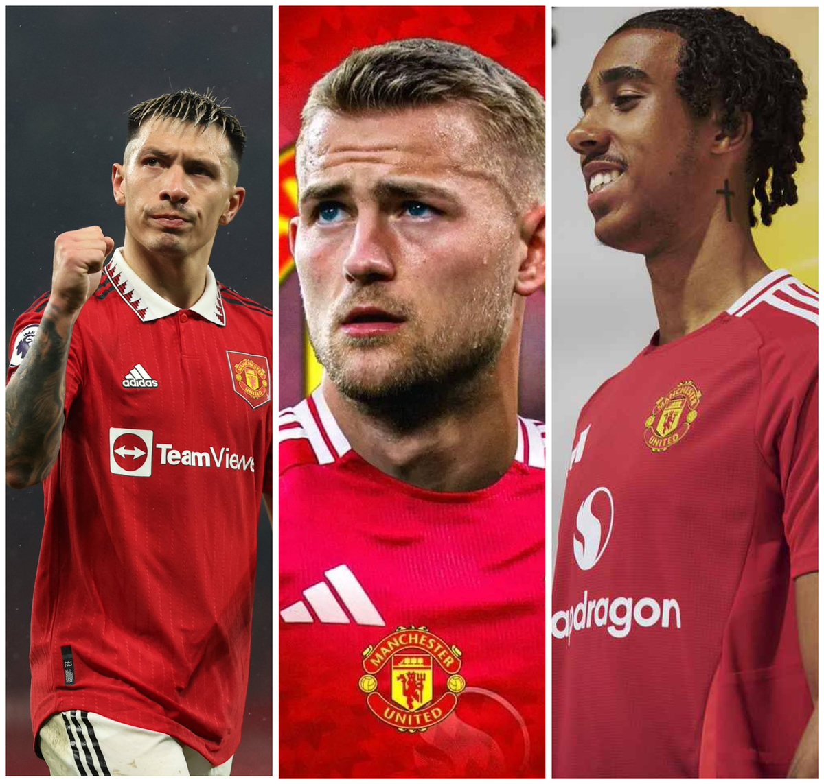 🚨From Harry Maguire and Victor Lindelof centre-back pair to Matthijs de Ligt/Leny Yoro and Lisandro Martinez centre-back partnership. 

Still feels like a DREAM. Quality and more quality at the back. 🔥#MUFC