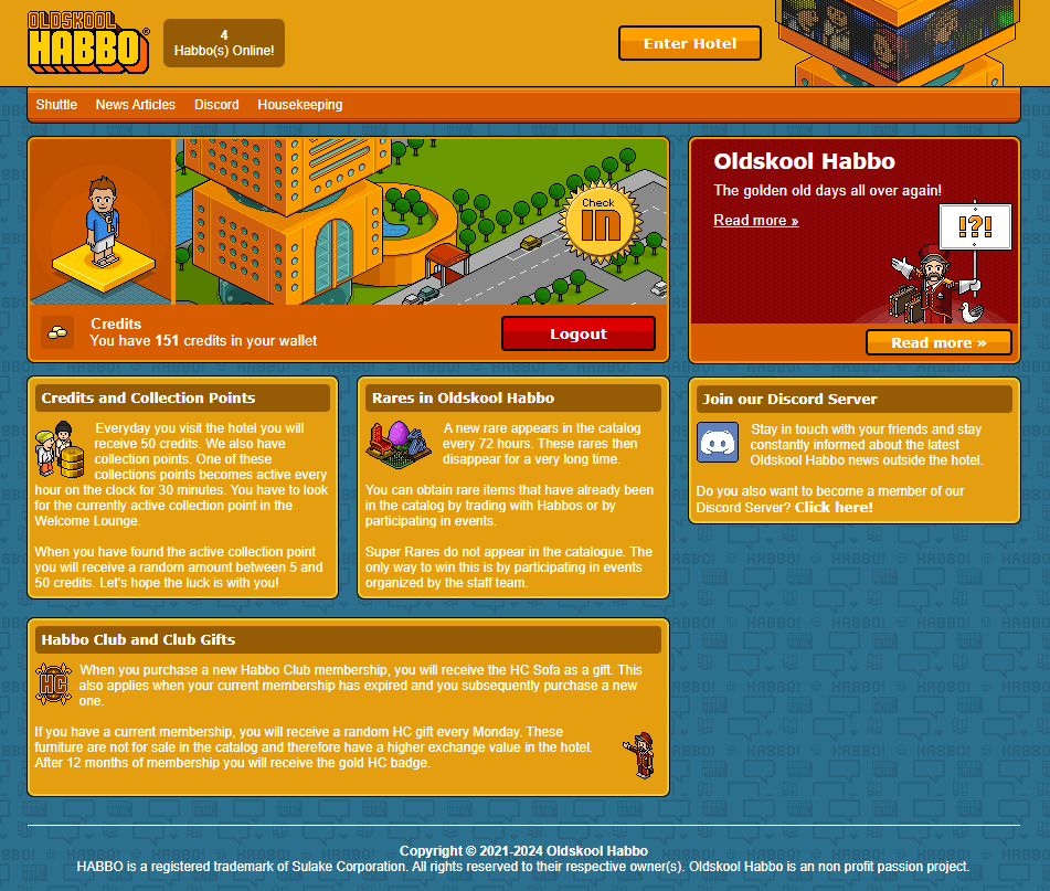 OriginsHabbo's tweet photo. Oldskool Habbo
We have just launched our new website with our old trusted hotel name: Oldskool Habbo.

Visit now on: https://t.co/wXai4dsWB5

#HabboOrigins #Habbo #HabboHotelOrigins https://t.co/4csdhk5HSO