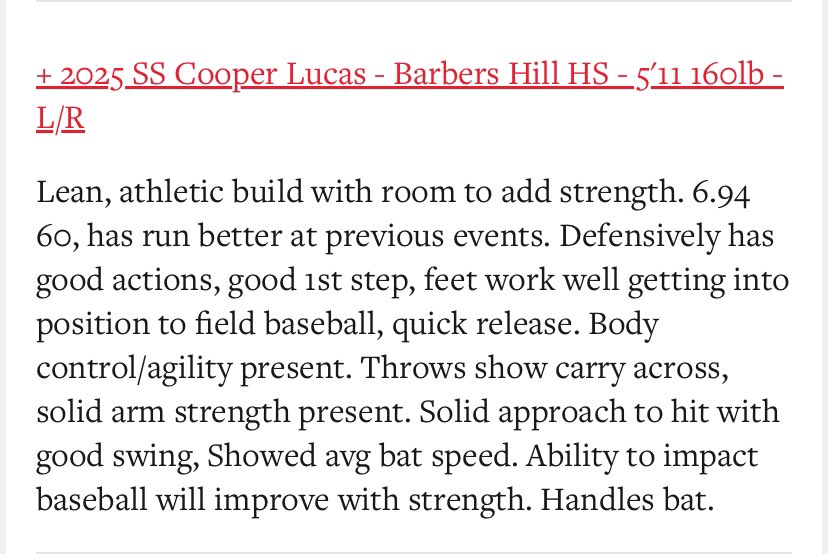 Thank you @PBR_Texas for a great uncommitted games and thanks for the write up <a href="/RecruitMETx/">METx Recruiting</a> <a href="/BHVBASEBALL/">BH BASEBALL</a>