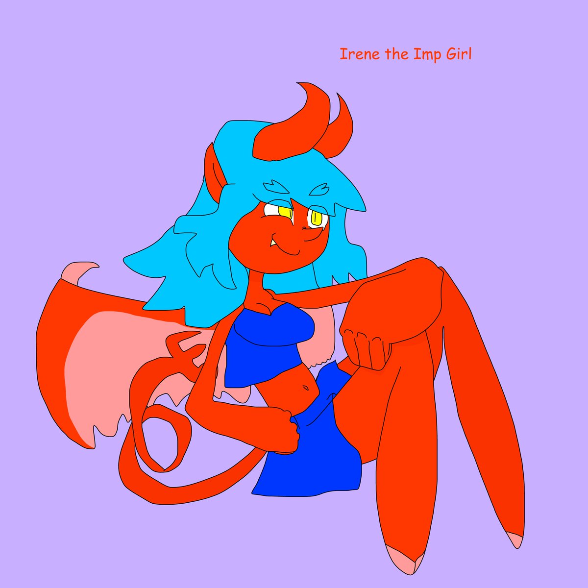 kyotekyle3's tweet photo. Irene the imp girl has bat wings and a forked tail and wears midriff revealing clothes, Irene’s color palette: body: crimson hair: cyan horns: crimson teeth: cream Body type: bell (wide hips, moderate shoulders, minimal belly.) Diet: Glutton.
#imp
#girl
#Digitalart https://t.co/npvmqdy1Ct