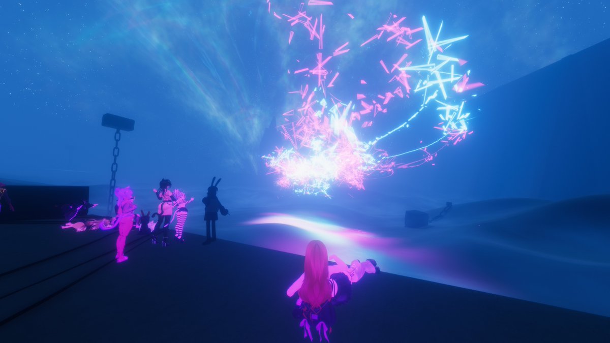 The Pale Sands performance space by <a href="/CONCCREET/">CONCRETE</a> is one of the more awe-inspiring spectacles that I've seen in #VRChat, &amp; it's also one of the hottest tickets on the platform. Imagine a vastly expansive overlook of sand dunes that are sort of being directly projection mapped or at