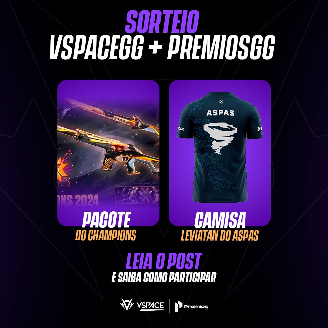 SORTEIO DO CHAMPIONS! 👕🤑

Quer ganhar uma camisa do Aspas da Leviatan e um pacote do Champions?

Para participar é simples:

1. Siga a gente aqui <a href="/vspacegg/">VSpace</a>
2. Dê RT nesse post
3. Comente marcando dois amigos (não vale perfil famoso)