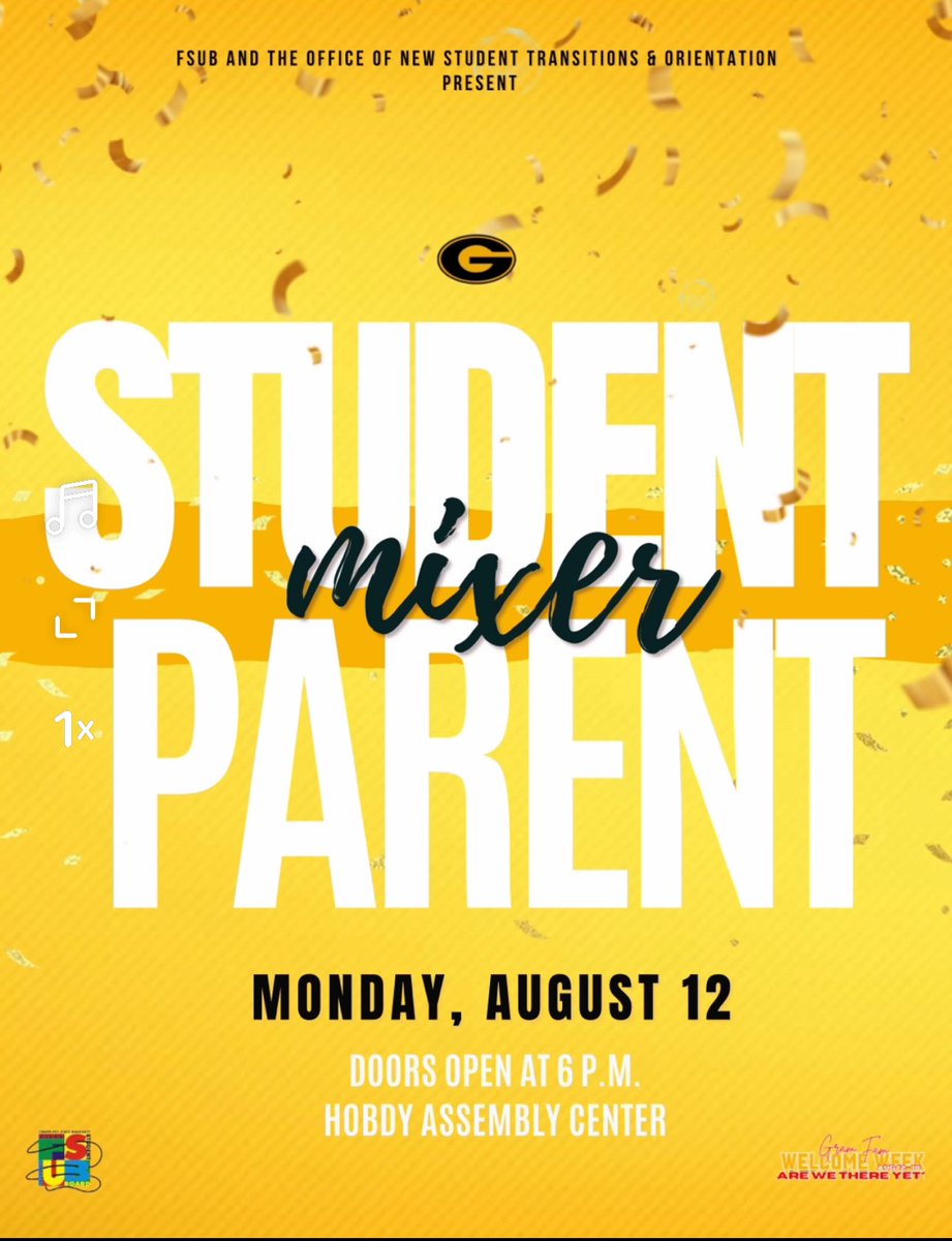 Who said parents can't enjoy welcome week too? Parents and students, join us for a Student-Parent mixer! This is the perfect opportunity to network and build long lasting relationships before the real fun begins!