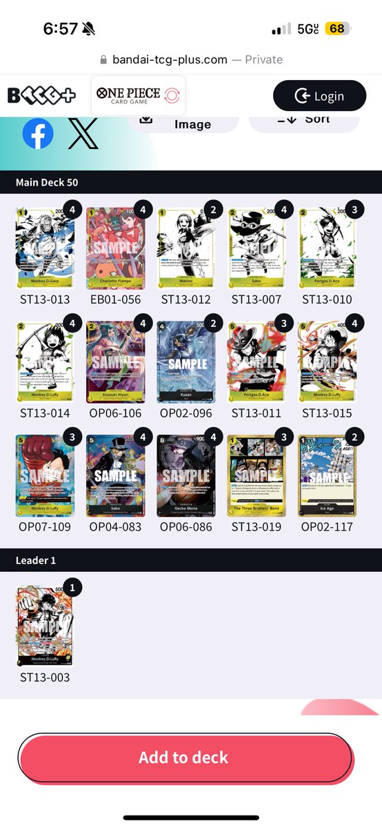 Jon_Mend026's tweet photo. 8/11 Pasadena Regional

Shoutout to @mik0let for the gear and testing. Hit him up if you want training!

R1 Law
R2 Doflamingo
R3 Lucci
R4 Law ❌
R5 B/Y Luffy
R6 Law
R7 Gecko
R8 Enel
R9 Lucci
R10 Reiju

T32:
Lucci

T16:
B/Y Luffy ❌ https://t.co/kJjWISANpZ