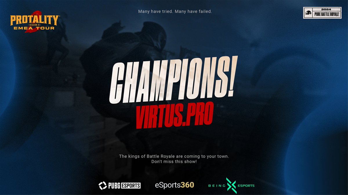 An epic story that led to the championship for them among the best in Europe.

Here is your PROTALITY EMEA TOUR 2 CHAMPIONS:
🏆 <a href="/virtuspro/">Virtus.pro</a> 🏆

See you in next events.

<a href="/PUBGEsports/">PUBG Esports</a> <a href="/PUBG_TUR/">PUBG: BATTLEGROUNDS Türkiye</a>