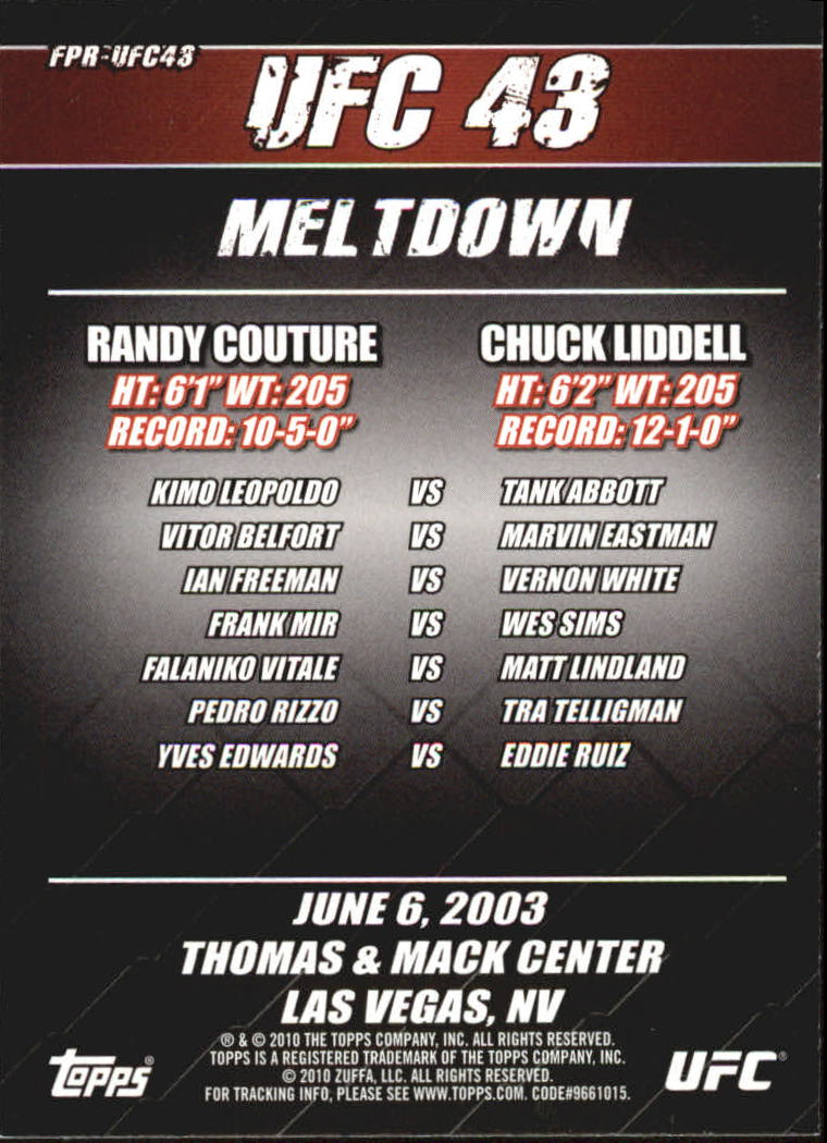 UFCSpecialHead's tweet photo. #UFCRewind to UFC 43!
Highlights:
Chuck Liddell vs Randy Couture
Vitor Belfort vs Marvin Eastman
Yves Edwards' performance
What should I watch next? https://t.co/SCA74d0AWm
