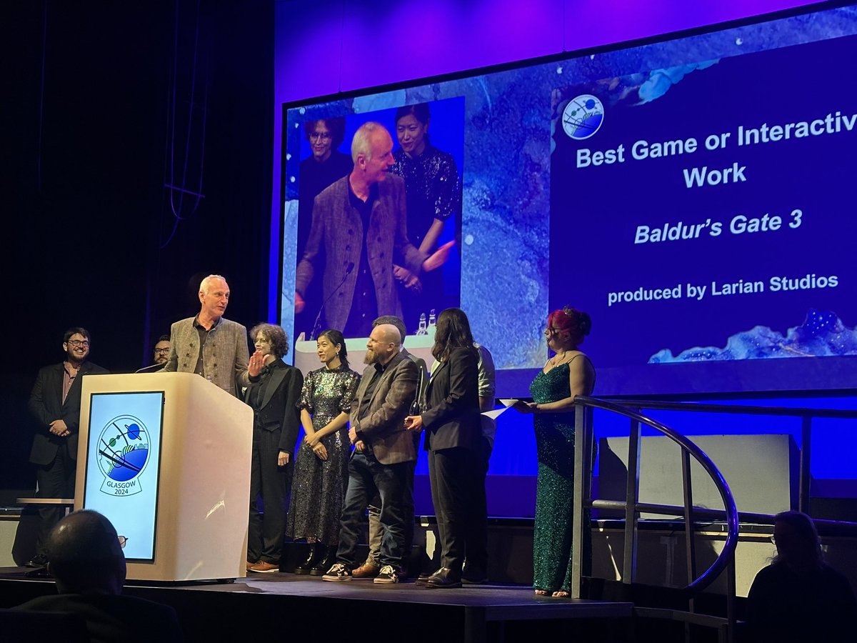 locusmag's tweet photo. The #hugoawards winner for Best Game or Interactive Work is Baldur’s Gate 3. https://t.co/kfrC1psEuv