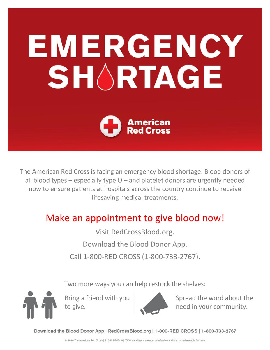 Make YOUR appointment: RedCrossBlood.org 💪🩸💙