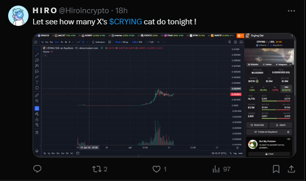 Hiroincrypto's tweet photo. @Fityeth @based16z @blknoiz06 4X FROM MY CALL https://t.co/Xi9EHySRhc