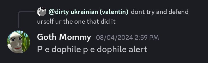 PrinceRajp683's tweet image. BREAKING NEWS : A 24 year old onlyfans creator is calling a 15 year old a predator after losing an argument in a discord server where she was allegedly harassing  minors . Post humiliation she labels the 15 year old of being a &quot;pedophile&quot; which makes 0 sense overall.#discordbully