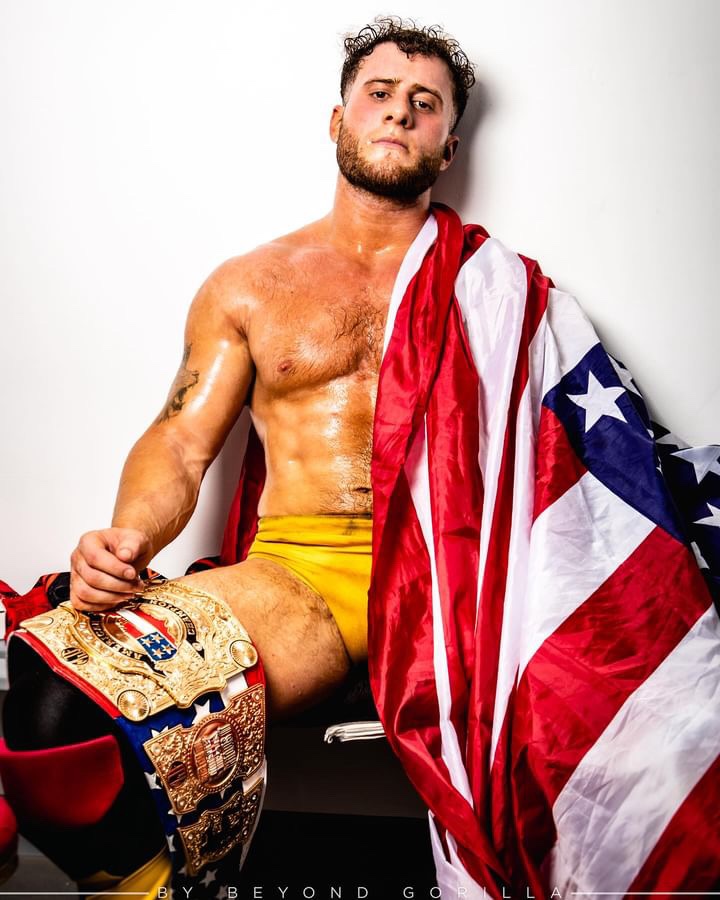 The_MJF's tweet photo. A true patriot. 

I’m having the time of my life proving America’s superiority. https://t.co/3bRCaOAr0B