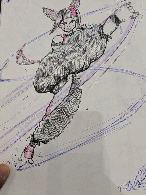 Going to an anime con alone is really lonely lol but this art turned out pretty good! https://t.co/U