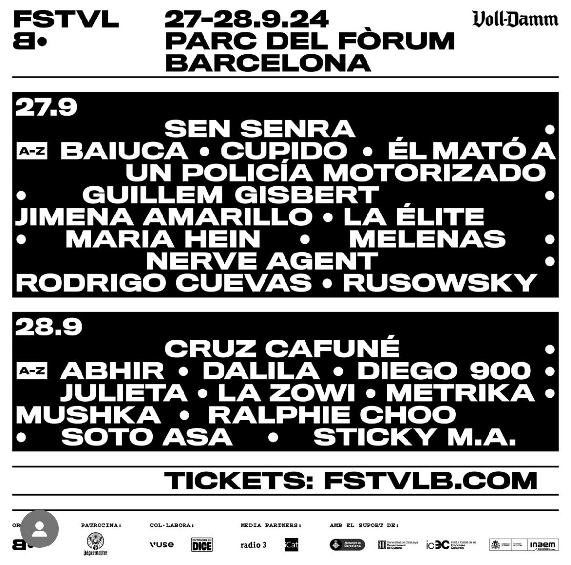 carlistaaan's tweet image. vendemos 3 entradas a precio do segundo tramo!!!!
#fstvl