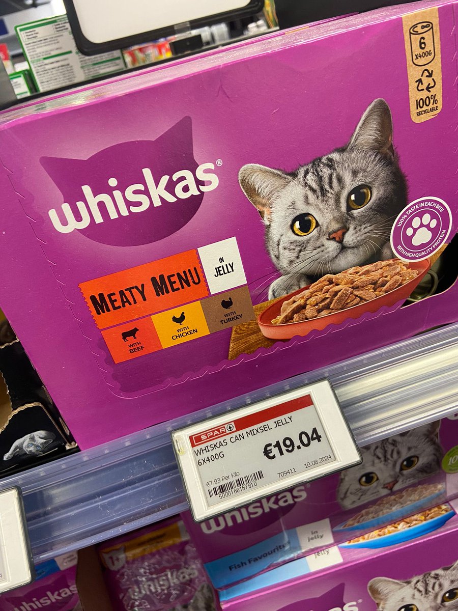 €19.04 for 6 cans of Cat Food. What cost of living crisis?