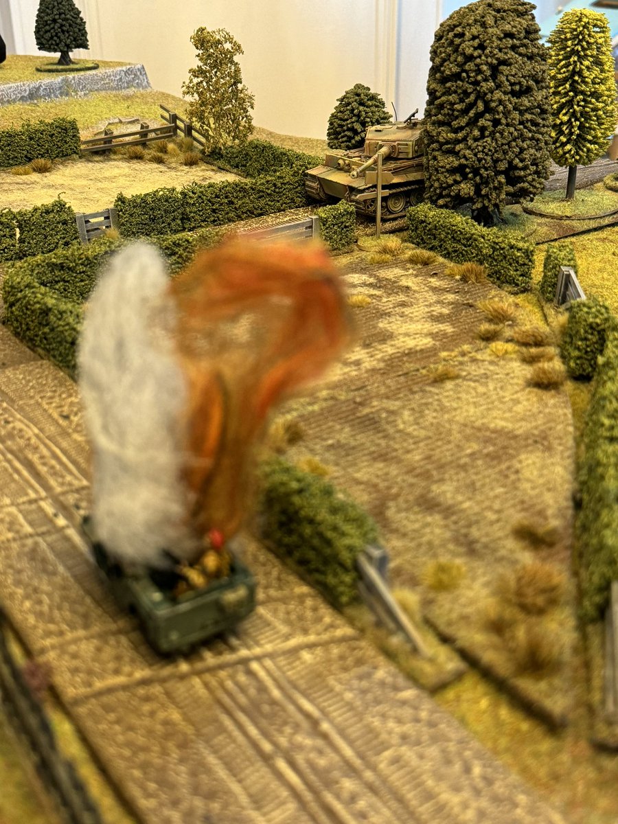Dorrin_'s tweet photo. Great game of #boltaction this weekend.  Need to get another game soon, and pre-order 3rd edition 😀

So relieved I took out that Tiger! (Opponent white flag after that!) https://t.co/NJvxUMzeLF