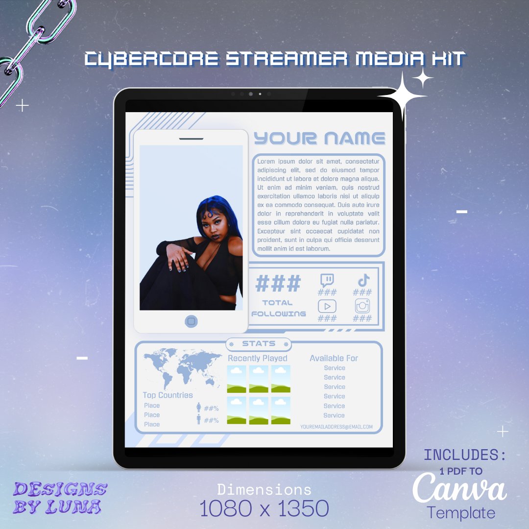 Designsbylunaaa's tweet photo. ⋆˙⟡♡ White &amp; Blue Cybercore Inspired Media Kit ♡⟡˙⋆   NOW AVAILABLE ON MY ETSY SHOP #Cybercore #mediakit #streamermediakit #TwitchStreamers #ContentCreatorMediaKit #Y2K #Cyber #twitchgamer #etsy #EtsySeller #DigitalProduct https://t.co/61fEWwitVQ