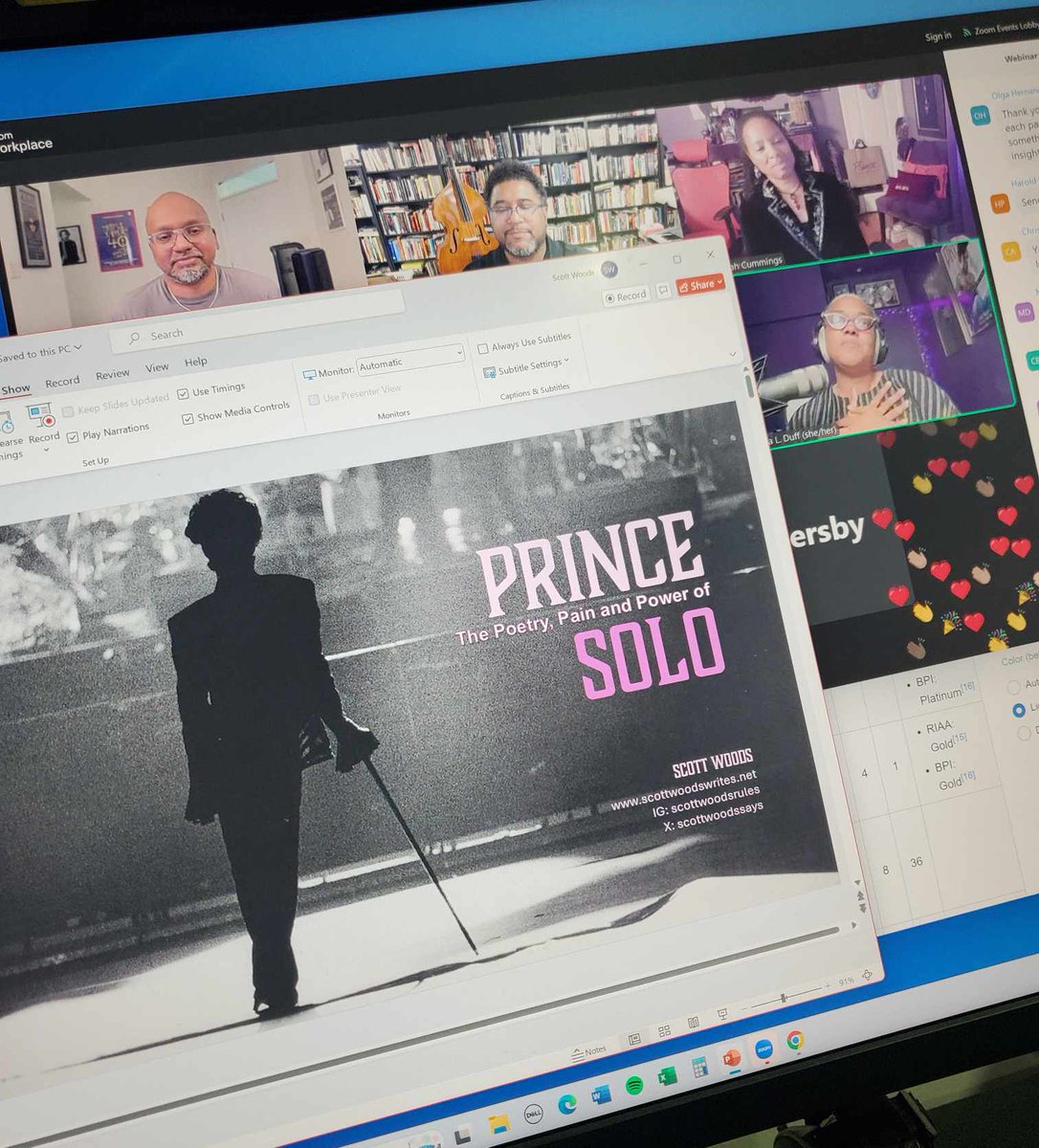 I adore presenting at <a href="/polishedsolid/">De Angela</a> Prince symposiums. They are direct contributions to cementing his legacy and expanding what that legacy means for future generations. I've done several of these and had a blast each time. 
#come30 #Prince