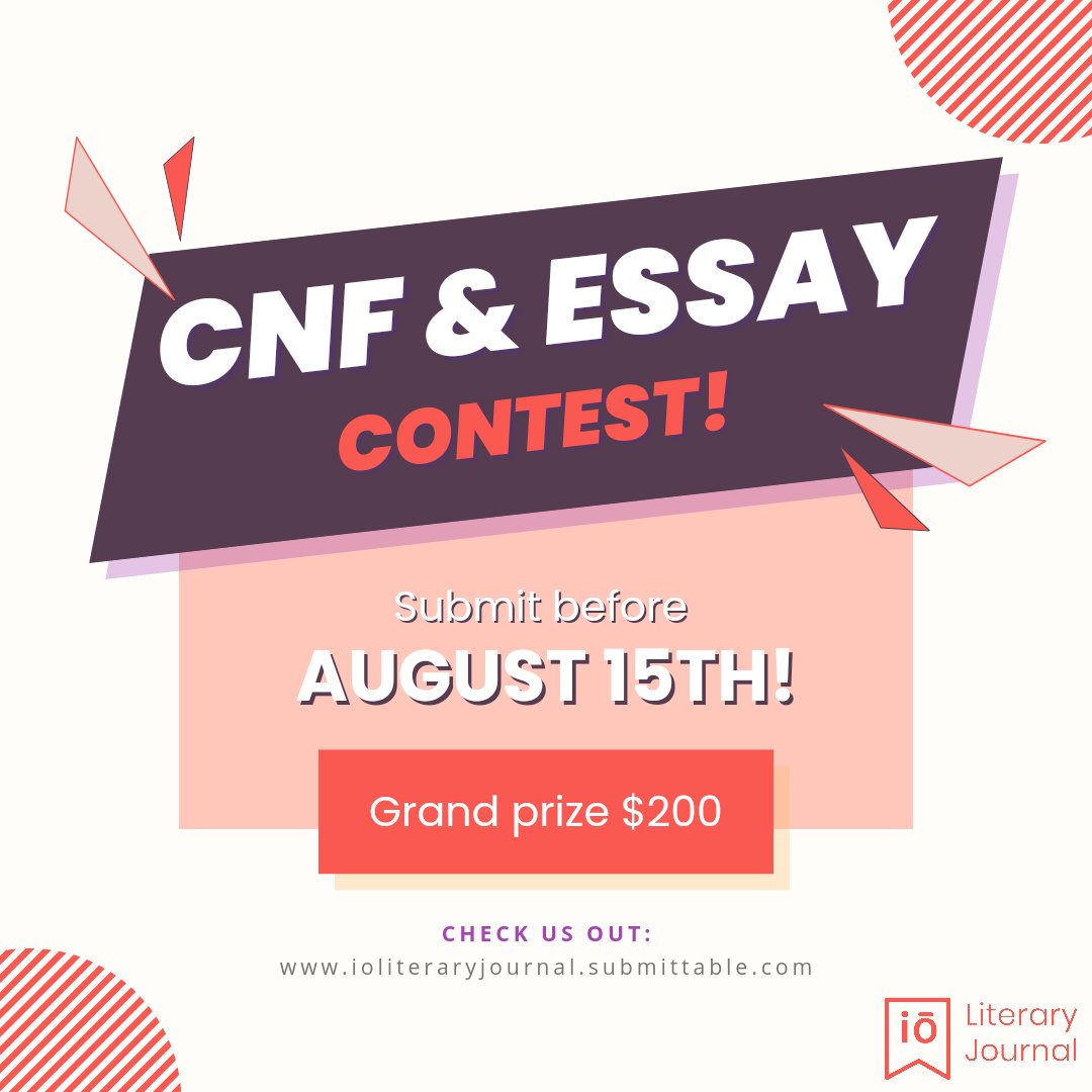 There's still time to submit to our CNF contest!! :) #CNF #nonfiction #essay #contest #submit #deadline #WritingCommunity #writersoftwitter #writing #creativewriting #narrative