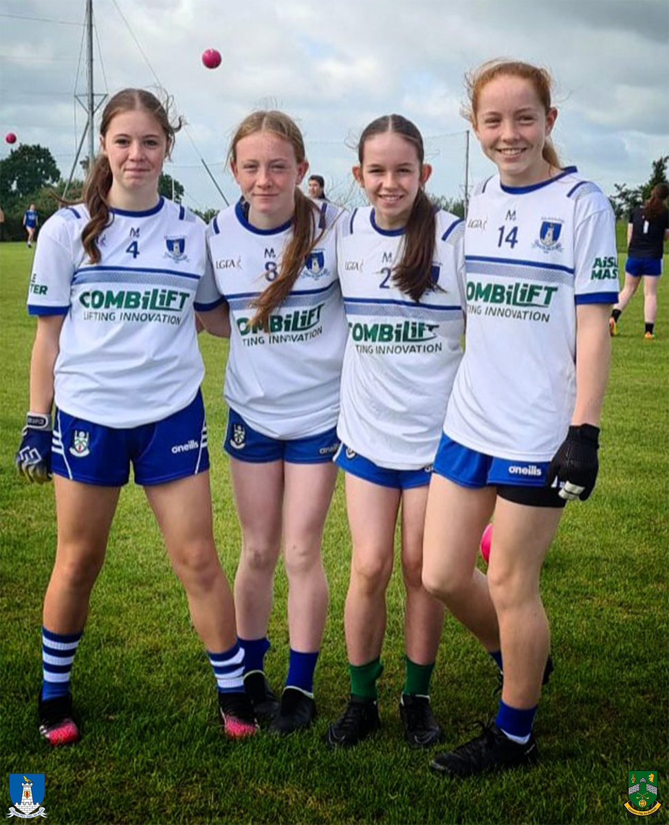 Well done to our four girls, Maggie Doyle, Leah Kelly, Aoibhín McDonald and Emma Donnelly who represented Monaghan yesterday, 10th August in the U13's Ulster Blitz in Middletown playing against Armagh &amp; Cavan. 

#CastleblayneyFaughs 
#CumannFágAnBealach 💚💛