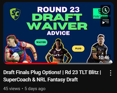 UpsideSC's tweet photo. When you get that thumbnail hit!
Sharpe: 120+
Willison: 70+ in the FRF
Laurie: 120+ (avail in 5/8 !)
Sub for draft content and DM me for an invite to our discord! #supercoachdraft #Nrldraft #nrlsupercoach #NRL https://t.co/uoXle0GfK6