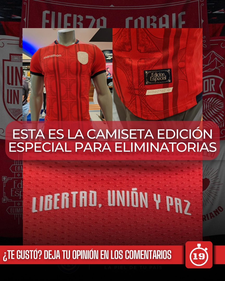 Minuto19EC's tweet photo. ¡LA NUEVA CAMISETA ES ROJA! 🇪🇨 👕 

Presentamos la nueva camiseta edición especial de la selección ecuatoriana de fútbol, diseñada para acompañar a La Tri en su camino a la clasificación. En un evento histórico... https://t.co/TzvZKZvl8a