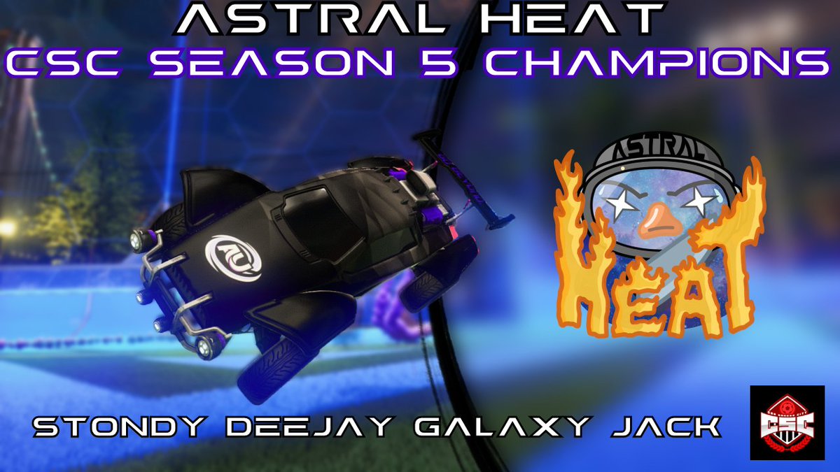 Congratulations to our guys on Astral Heat <a href="/Sir_Stondy/">Stondy</a>, <a href="/itsdeejayrl/">Deejay.</a>, <a href="/LangeCarter/">Galaxy</a>, <a href="/jackyyboi_/">Jack</a> on winning the <a href="/CarSoccerCity/">Car Soccer City</a> Supreme Series Championship. The series went to a game 7 but they ended up pulling through for the win.