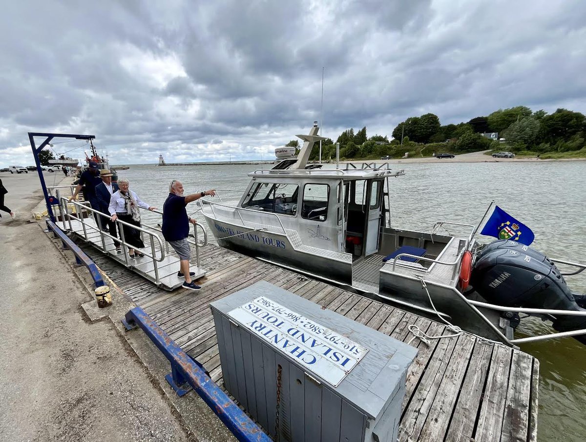 When choppy water prevented Lieutenant Governor Edith Dumont <a href="/LGOntario/">Edith Dumont</a> from visiting Chantry Island, in Lake Huron, we switched to Plan B — visiting Southampton’s famous Range Light. Just as impressive! A very informative afternoon provided by the Marine Heritage Society.