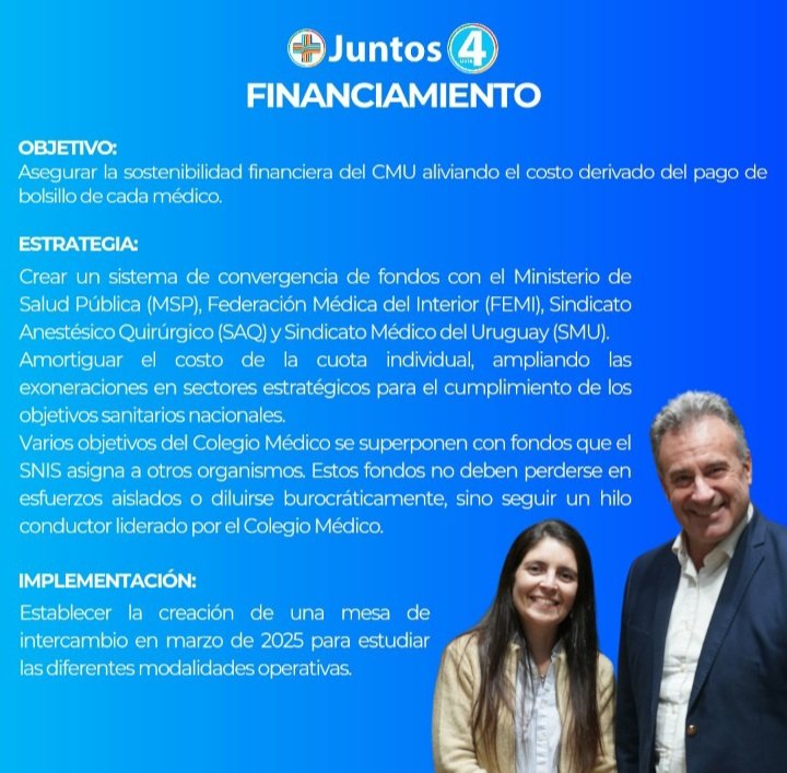 El 29 de agosto elecciones del Colegio Médico,acompañamos la lista 4,  con el <a href="/DrDanielSalinas/">Daniel Salinas</a> a la Presidencia del consejo Nacional, junto a un gran equipo, respaldando en todas las Regionales #ElColegioDeTuLado