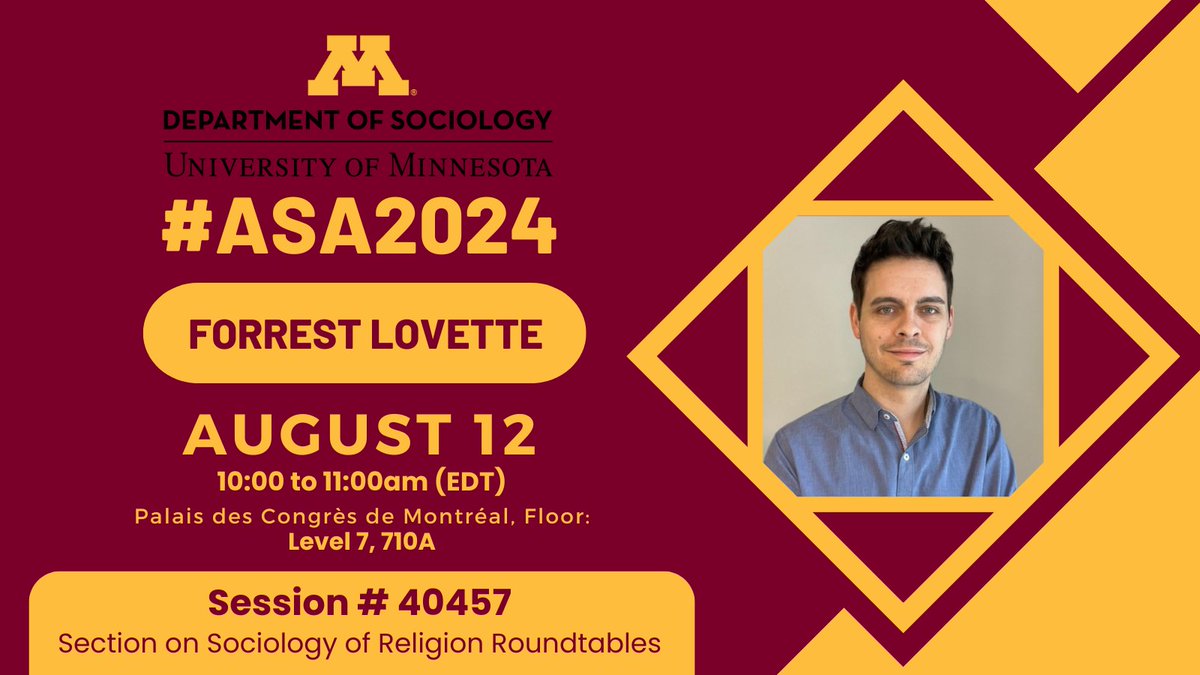 📢TODAY at #ASA2024: <a href="/UMNSociology/">UMN Sociology</a> PhD Student Forrest Lovette!