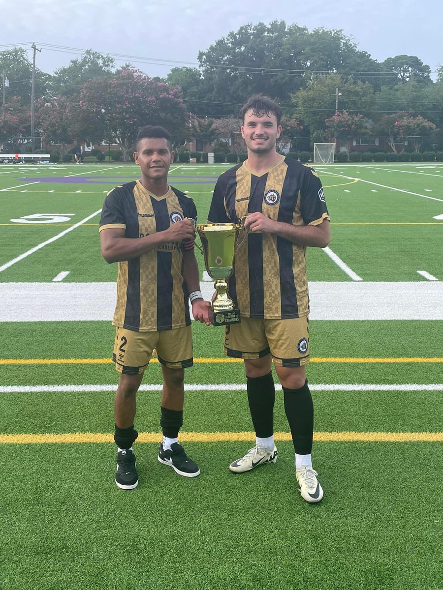 ConwayMike20's tweet photo. Congratulations to former SU striker Caleb Pritchett (right) on scoring the game winner in the 95th minute of NISA Cup https://t.co/b4JdGaLTg5